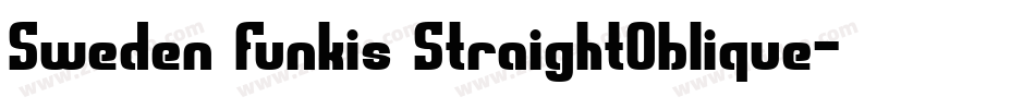 Sweden Funkis StraightOblique字体转换